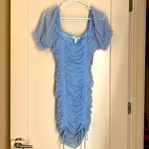Baby blue stretchy mini dress NWT